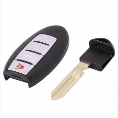 3+1 Button FSK433.92 MHz Smart Remote Key (CAR) 4A Chip With Remote Start NSN14 FCC ID: KR5S180144014 IC: 7812D-S180204 NSN14 for Nissa*n 2015-2017 Murano 2016-2017 Pathfinder 2017 Titan