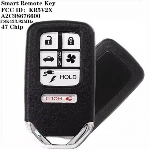 5+1 Button Smart Remote Key FSK433.92 MHz 47 Chip HON66 / A2C98676600 / FCC ID:KR5V2X For Hond*a