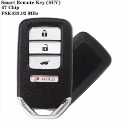 (SUV) 3+1 Button Smart Remote Key FSK433.92 MHz 47 Chip HON66 For Hond*a