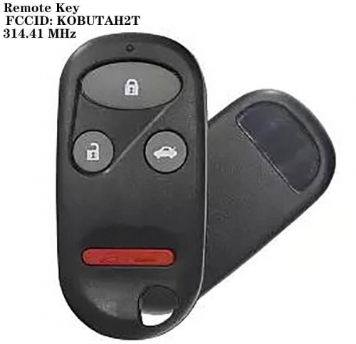 3+1Button Remote Key 314.4MHz FCCID : KOBUTAH2T 314.41 MHz For Hond*a