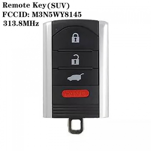 3+1 Buttons Remote Key 313.8mhz FCCID: M3N5WY8145 For Acur*a (SUV)
