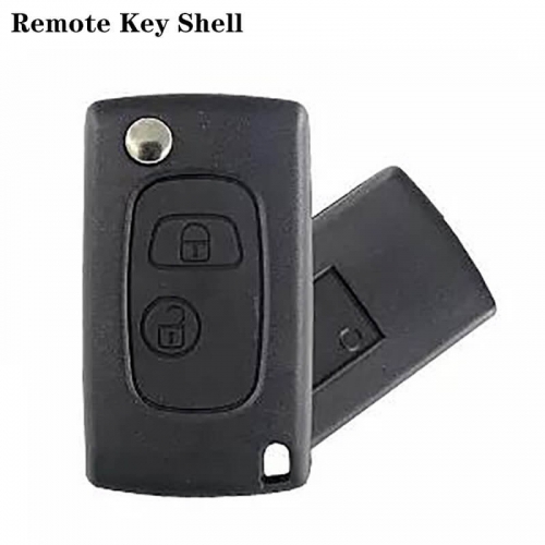 Folding Flip Remote Key Shell 2 Button NE78 For Peogueo*t 406 