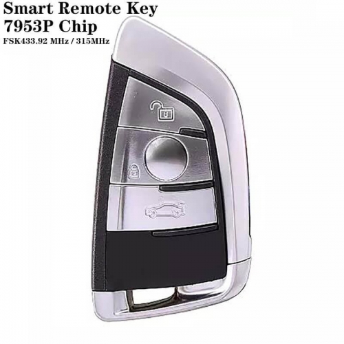 3 Button FEM Type Smart Remote Key FSK433.92 MHz / 315MHz (Universal FEM / CAS4 / CAS4 Plus) 7953P Chip For BM*W