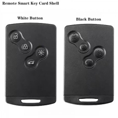 4 Button Smart Card Shell White/Black Button Case Buckle Removable NSN19 For Renaul*t Koreo 