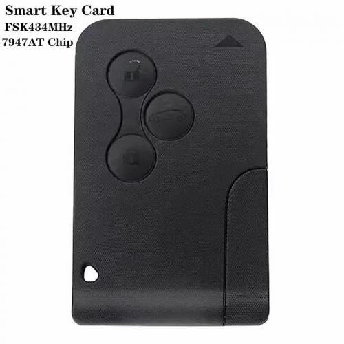 3buttons Smart Key Card FSK434MHz VA6 Blade 7947AT Chip For Renaul*t Megan 