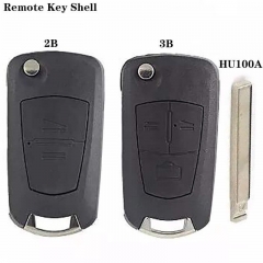 Modified Flip Remote Key Shell 2/3 Button HU100A Blade For Ope*l