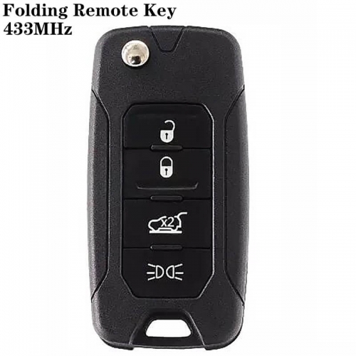 4Button Folding Remote Key 433MHz SIP22T For JEEP