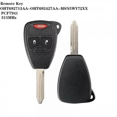 2+1Button Remote Key 315MHz OHT692713AA-OHT692427AA-MSN5WY72XX-PCF7941 1#CY24 For Chrysle*r 