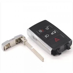 For Jagua*r 4+1 Button FSK315MHz / 433MHz Modification Smart Remote Key PCF7953P Chip HU101 Blade