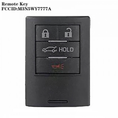 3+1 Buttons Remote Key 315mhz FCCID:M3N5WY7777A  For Cadilla*c