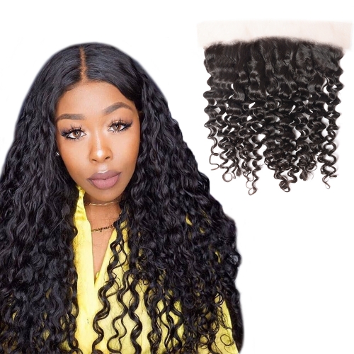 XS Hair Raw Virgin Hair 13*4 Transparent Lace Frontal Italian Curly