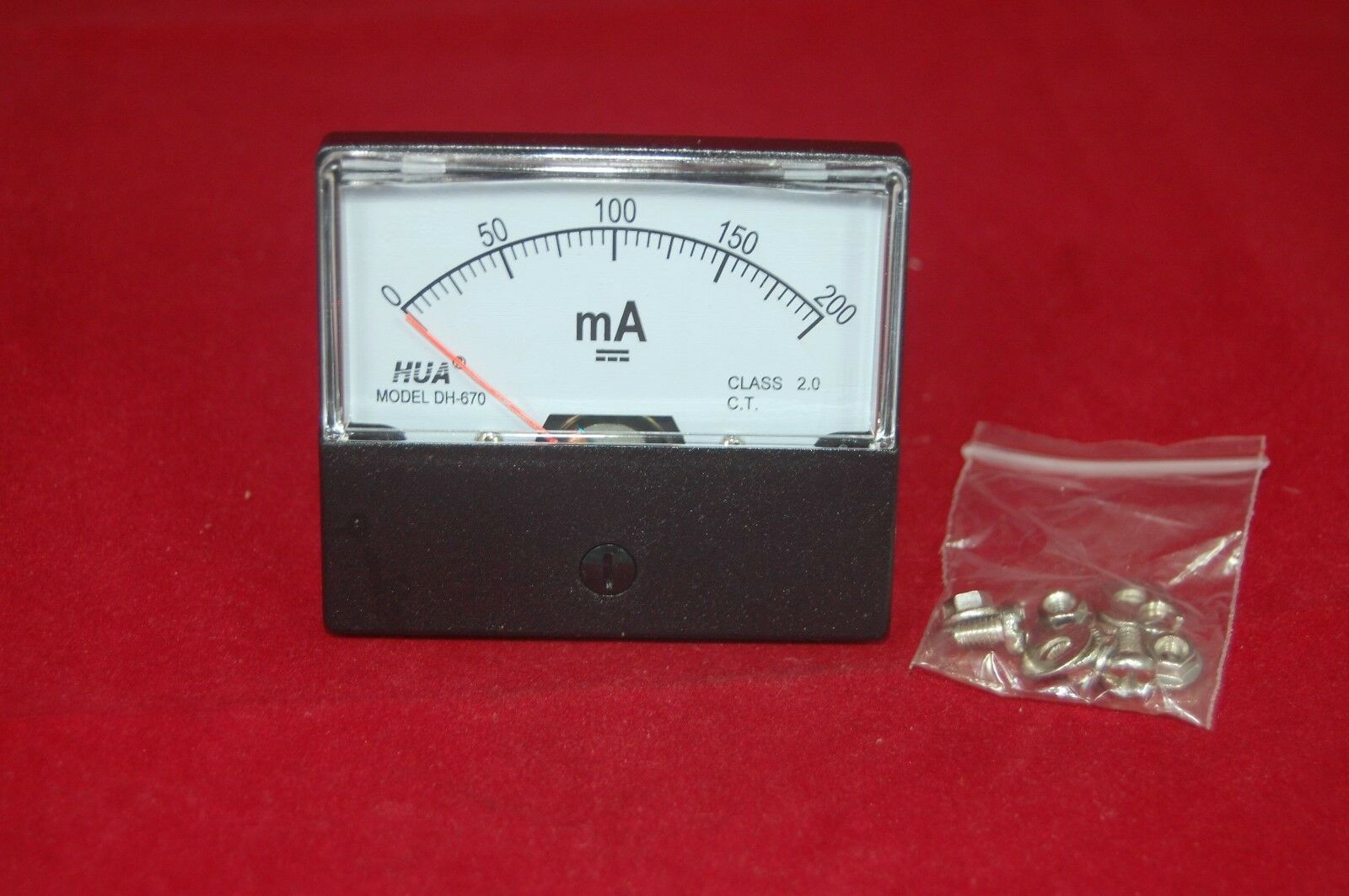 1pc DC 0-200mA Analog Ammeter Panel AMP Current Meter 60*70mm directly Connect