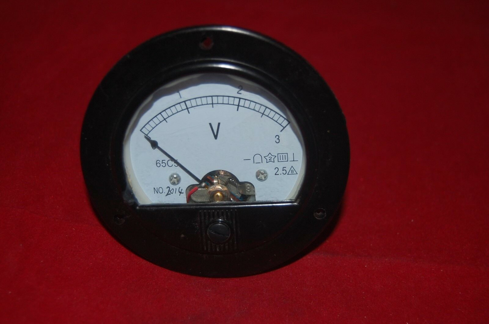 DC 0-3V Round Analog Voltmeter Voltage Panel Meter Dia.90mm direct Connect