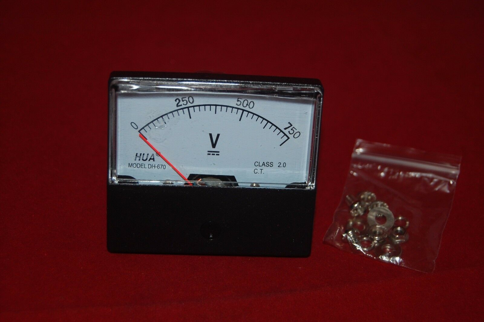DC 0-750V Analog Voltmeter Analogue VoltagePanel meter 60*70 Directly connected