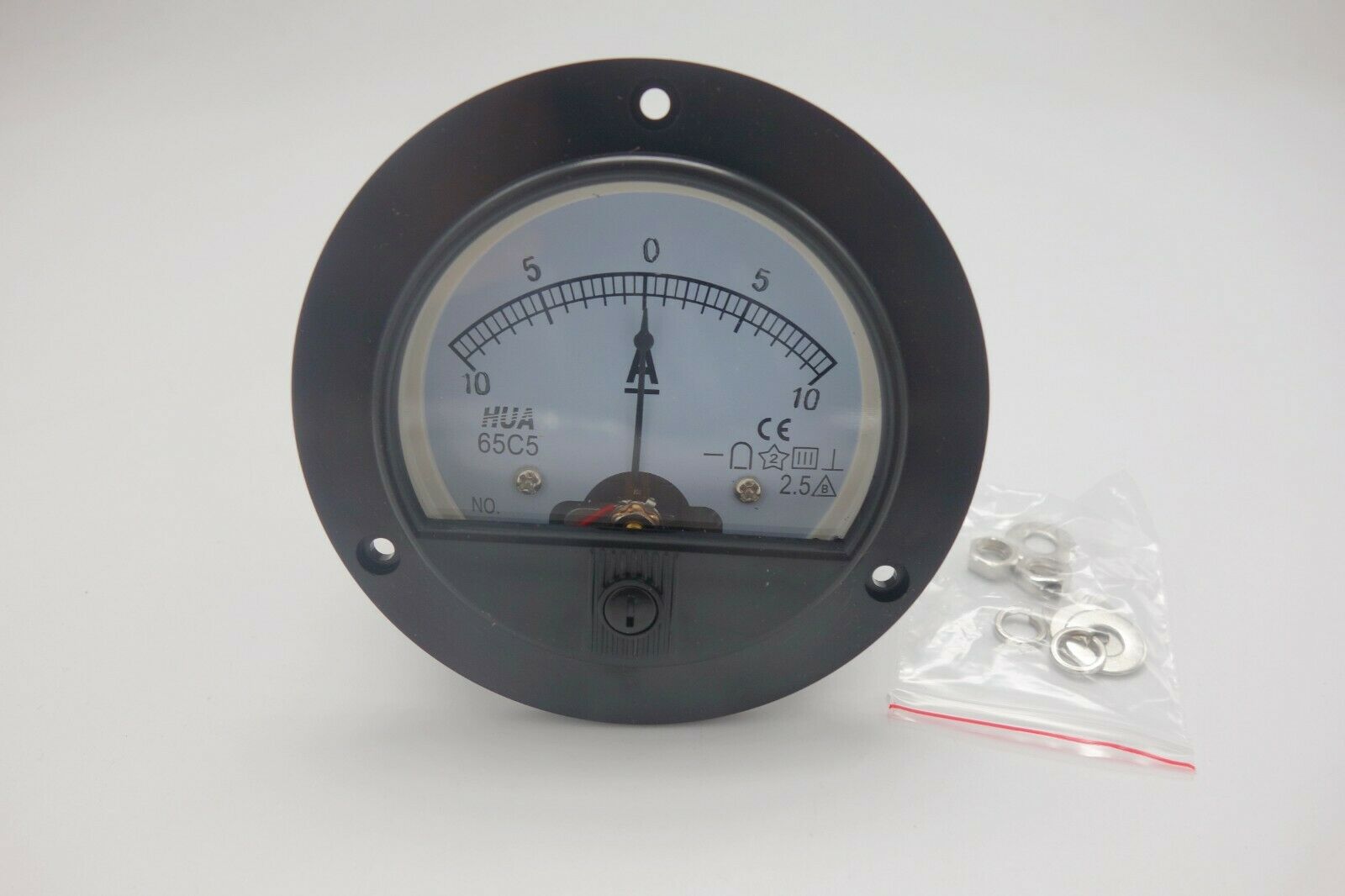 DC Minus Zero Plus -10A-0+10A Analog Dia.90mm Analogue Ammeter AMP Panel meter