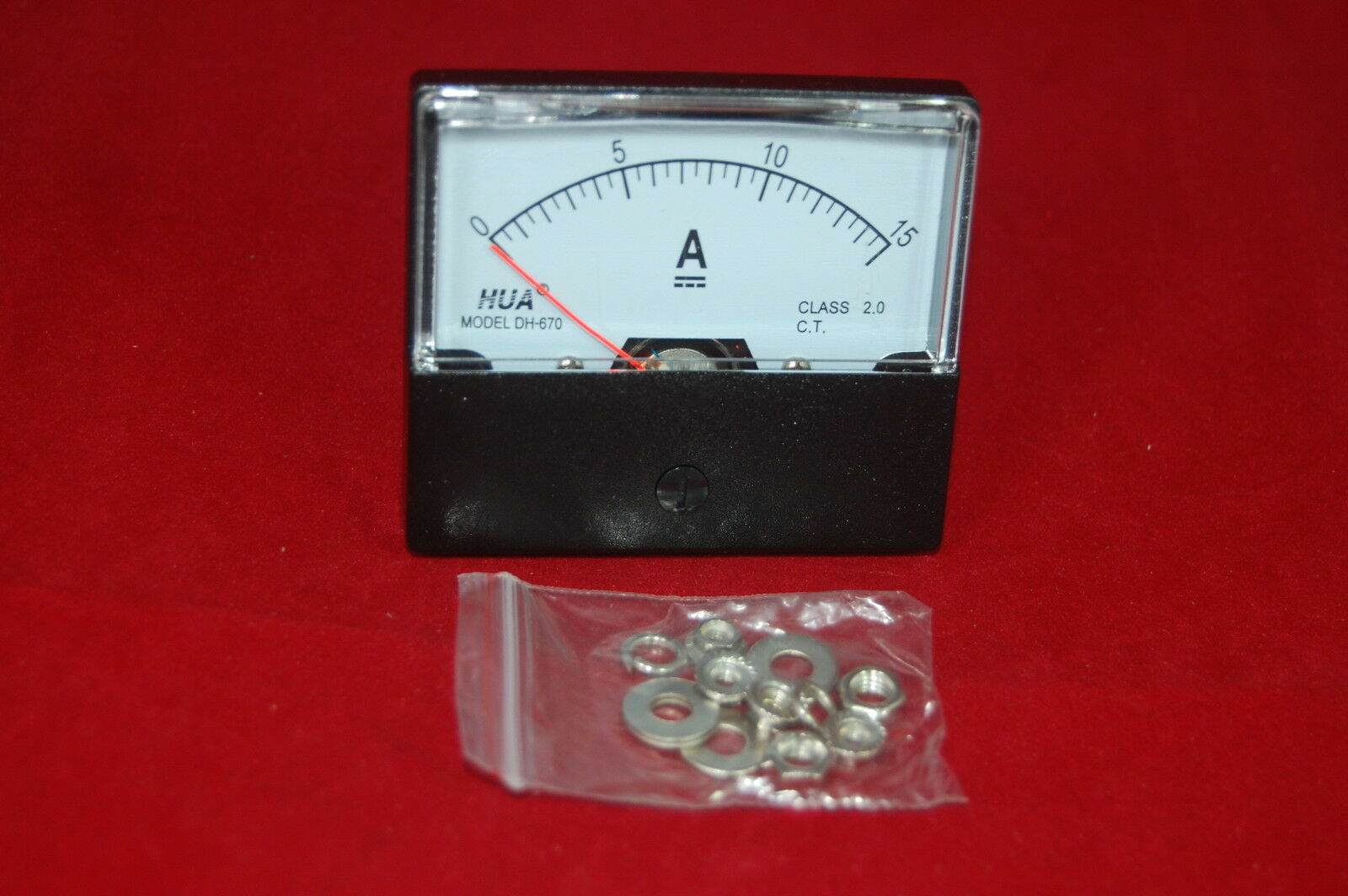 DC 15A Analog Ammeter Panel AMP Current Meter  DC 0-15A 60*70MM directly Connect