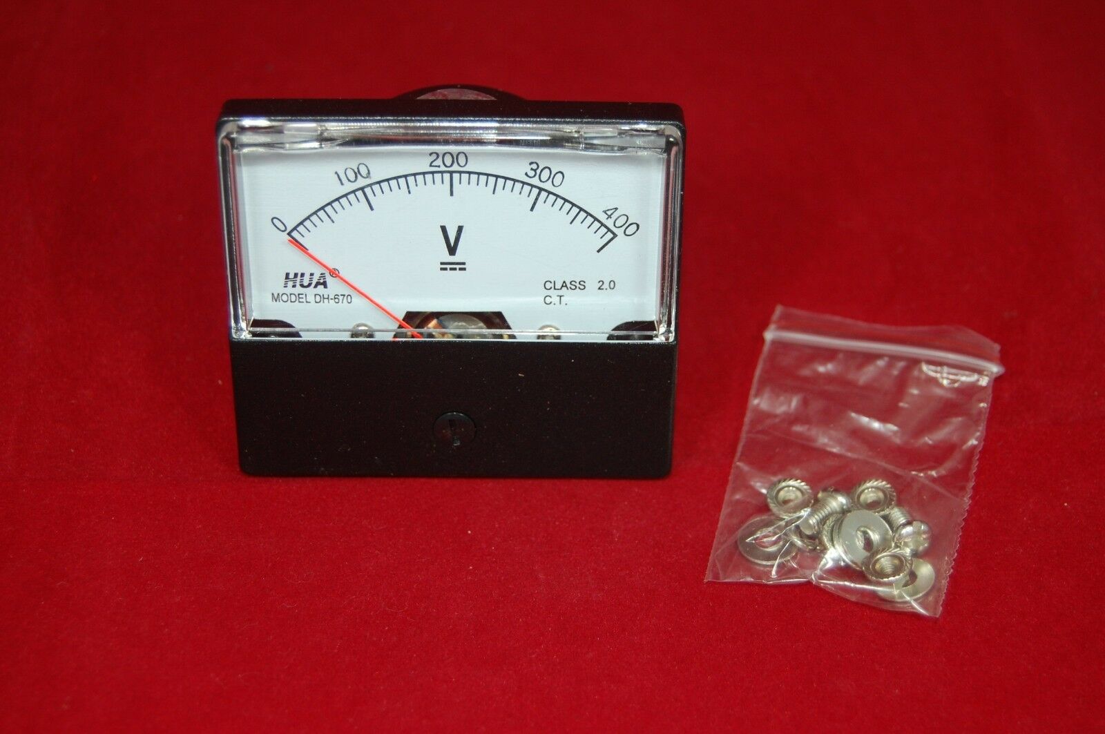 1PC DC 0-400V Analog Voltmeter Panel Voltage Meter 670  60*70mm directly Connect