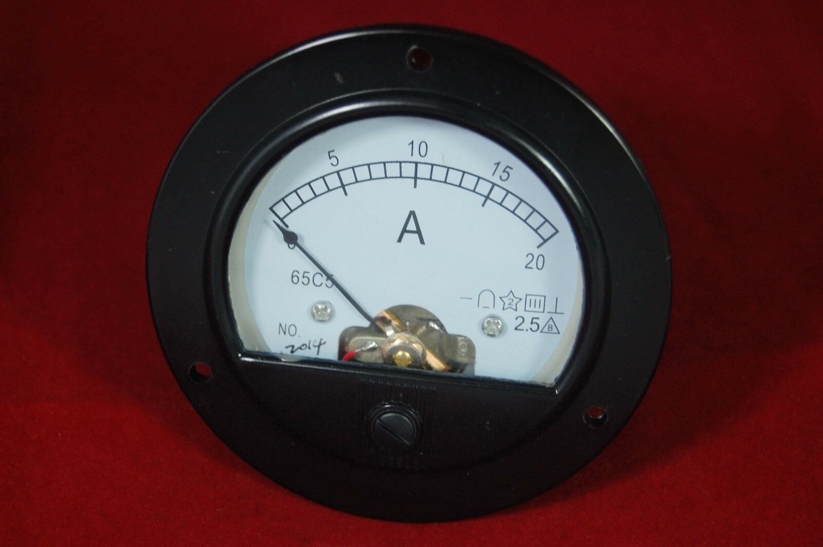 DC 20A Round Analog Ammeter Panel AMP Current Meter Dia. 90mm Direct Connect