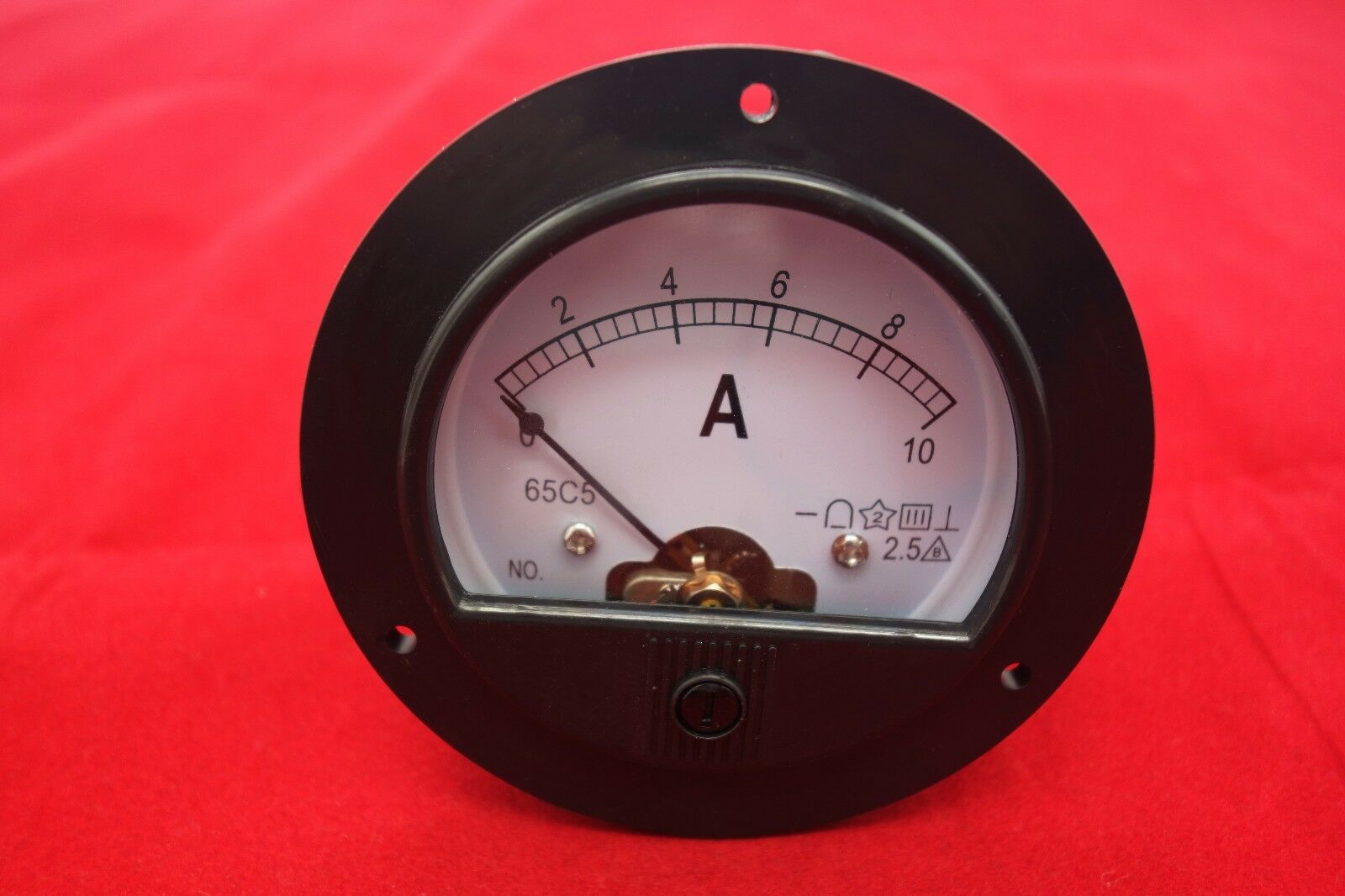 DC 0-10A Round Analog Ammeter Panel AMP Current Meter Dia. 90mm Direct Connect
