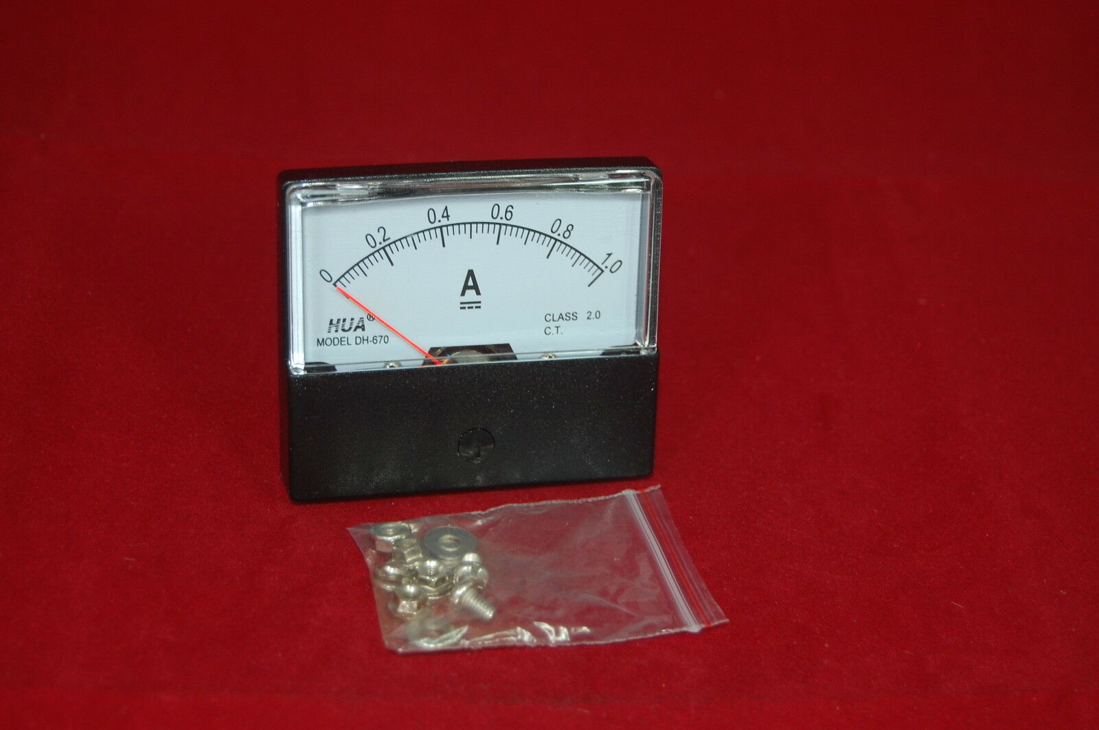 DC 1A Analog Ammeter Panel AMP Current Meter DC 0-1A 60*70MM directly Connect