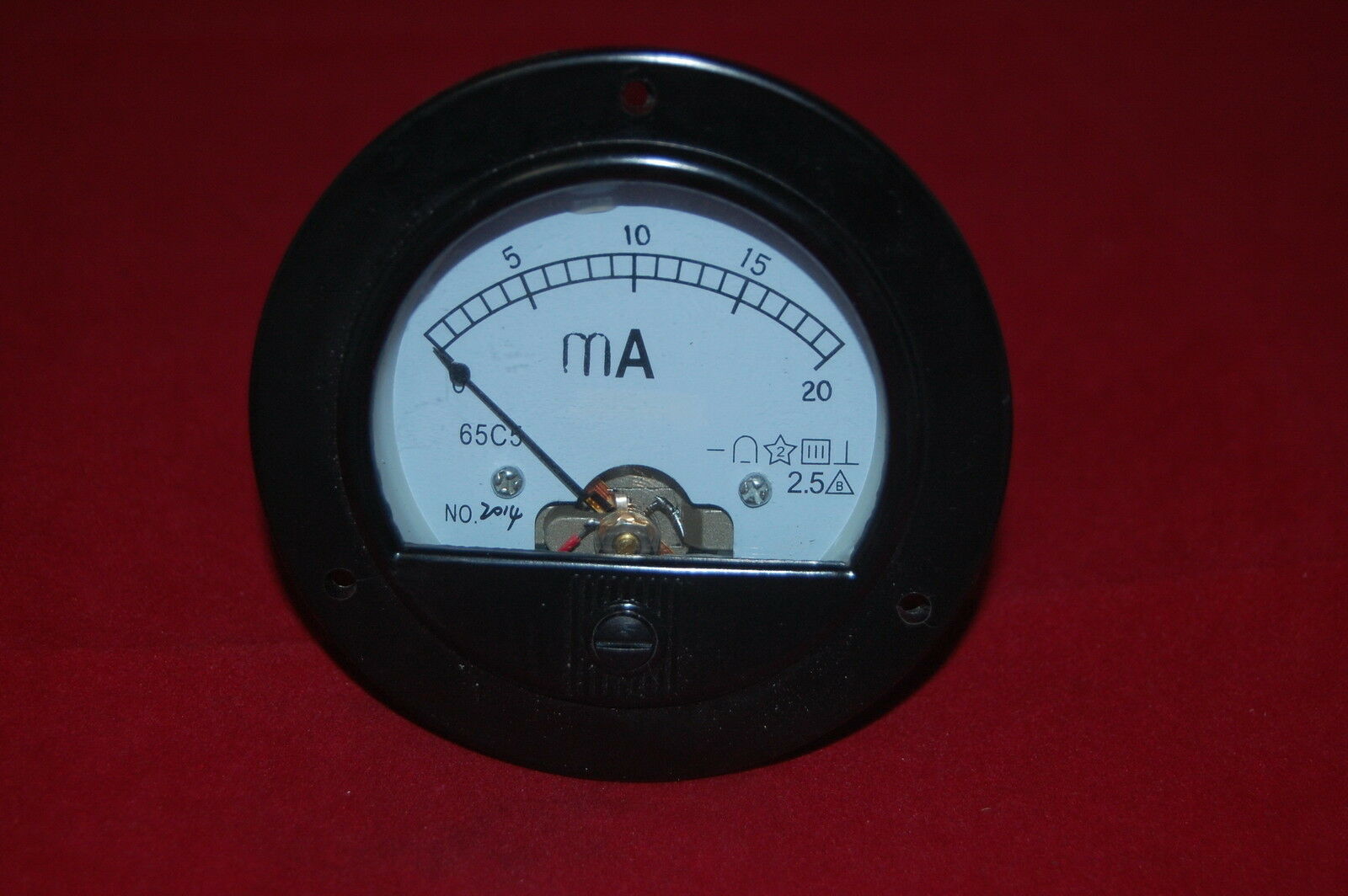 DC 0-20mA Round Analog Ammeter Panel AMP Current Meter Dia. 90mm Direct Connect