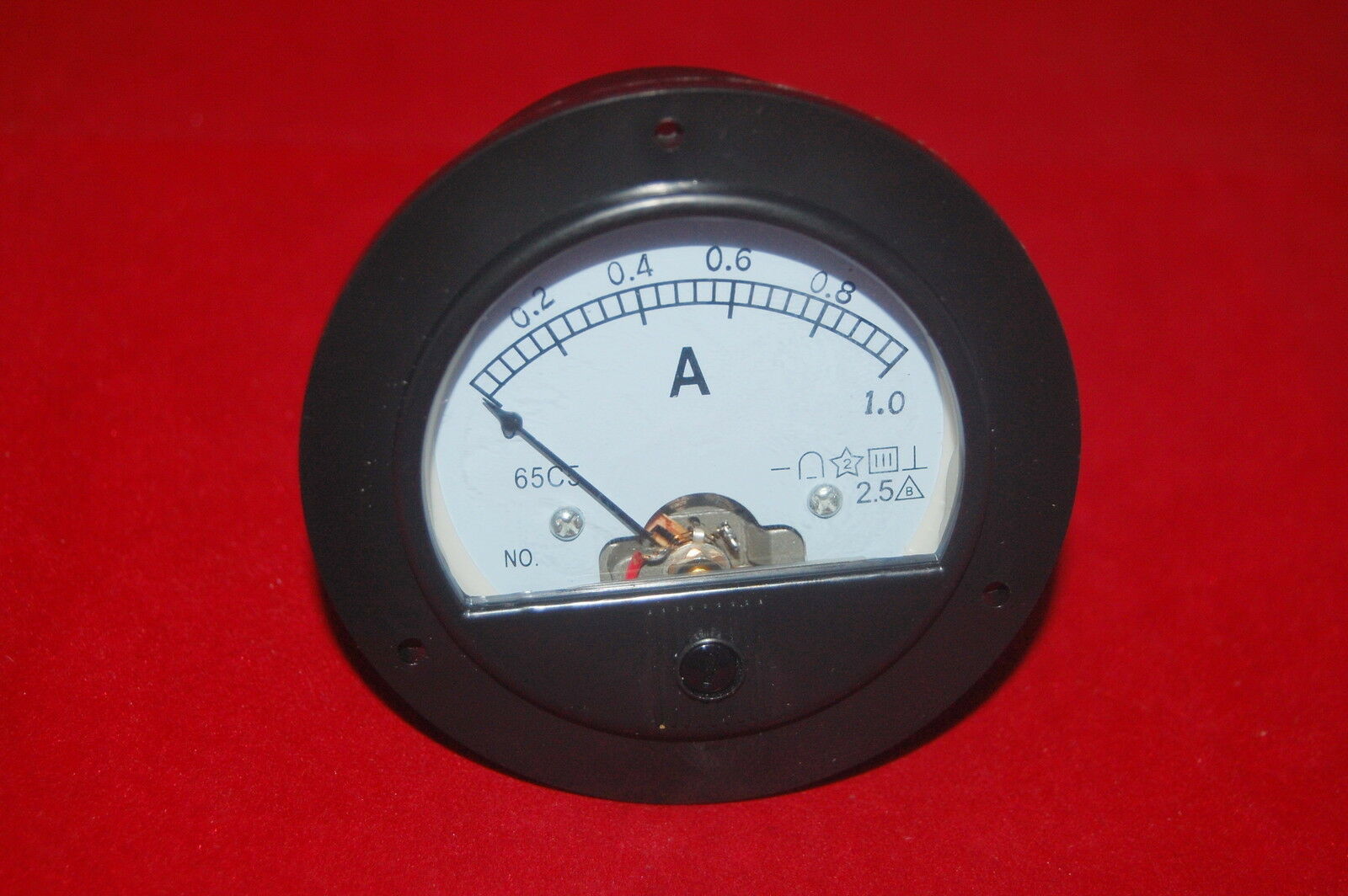 DC 0-1A Round Analog Ammeter Panel AMP Current Meter Dia. 90mm Direct Connect