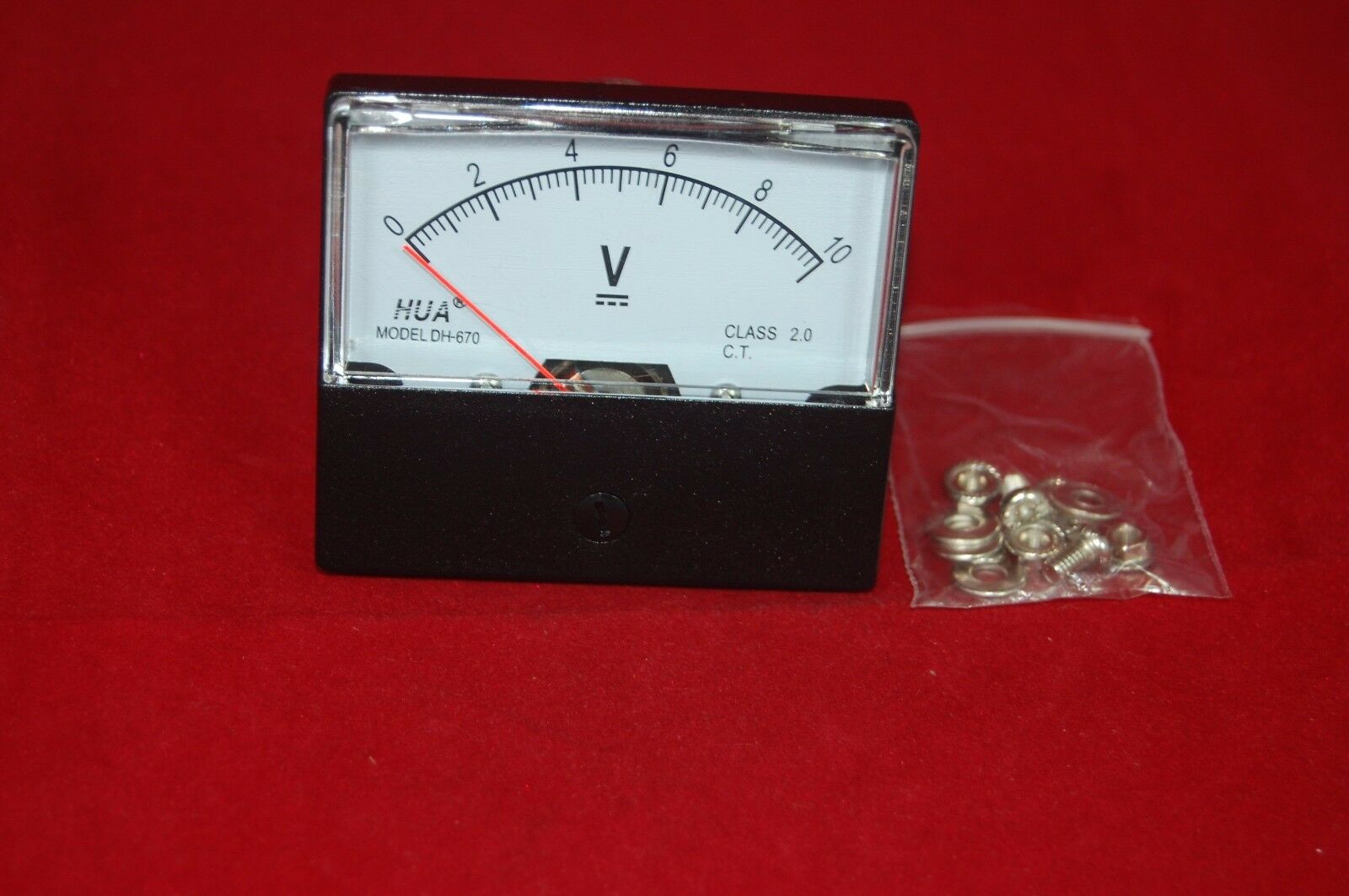 1PC DC 0-10V Analog Voltmeter Panel  Voltage Meter  60*70mm directly Connect