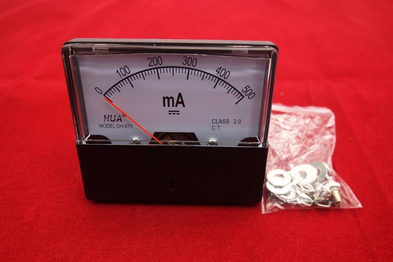 1pc DC 0-500mA Analog Ammeter Panel AMP Current Meter 60*70MM directly Connect