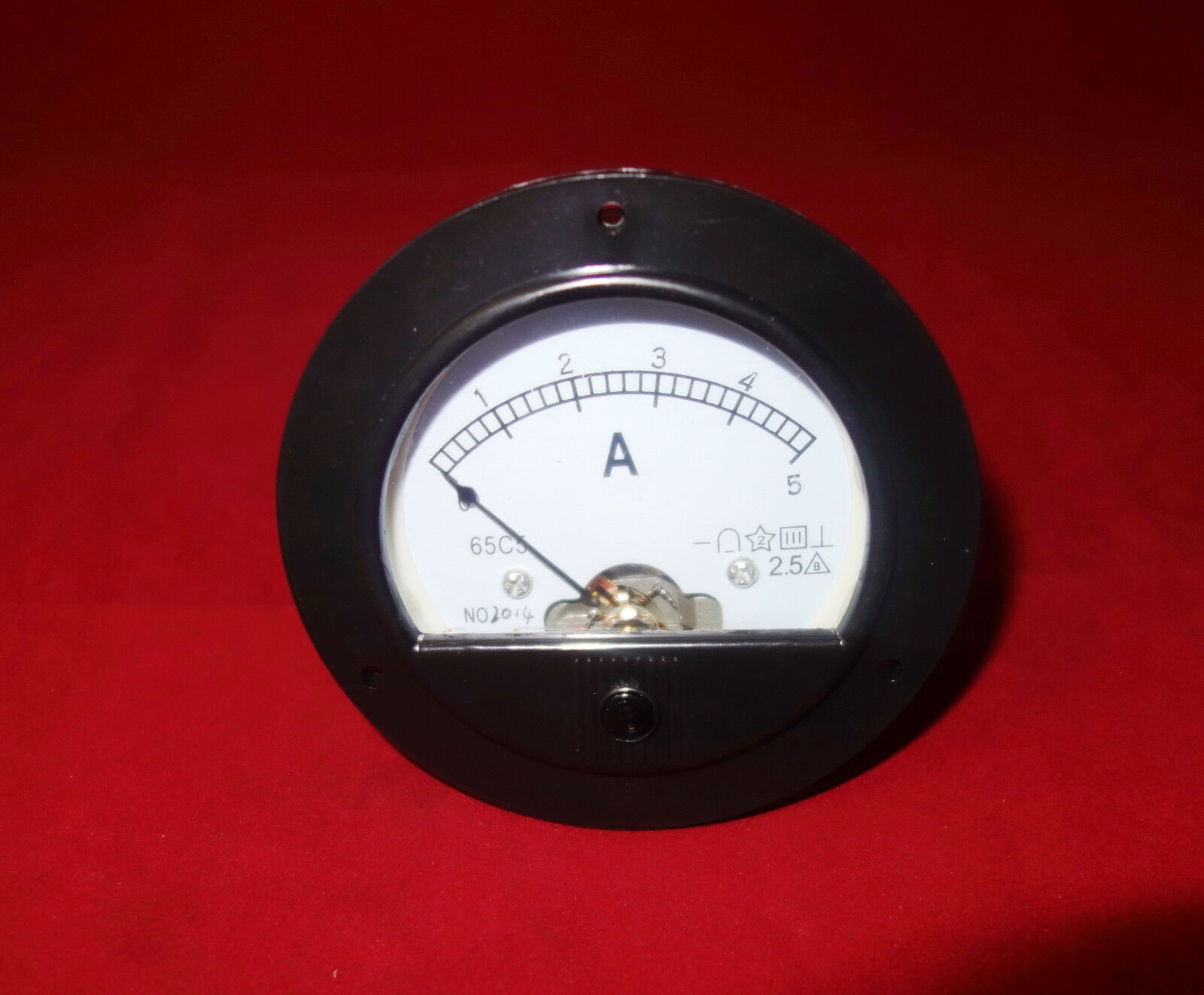 DC 0-5A Round Analog Ammeter Panel AMP Current Meter Dia. 90mm Direct Connect