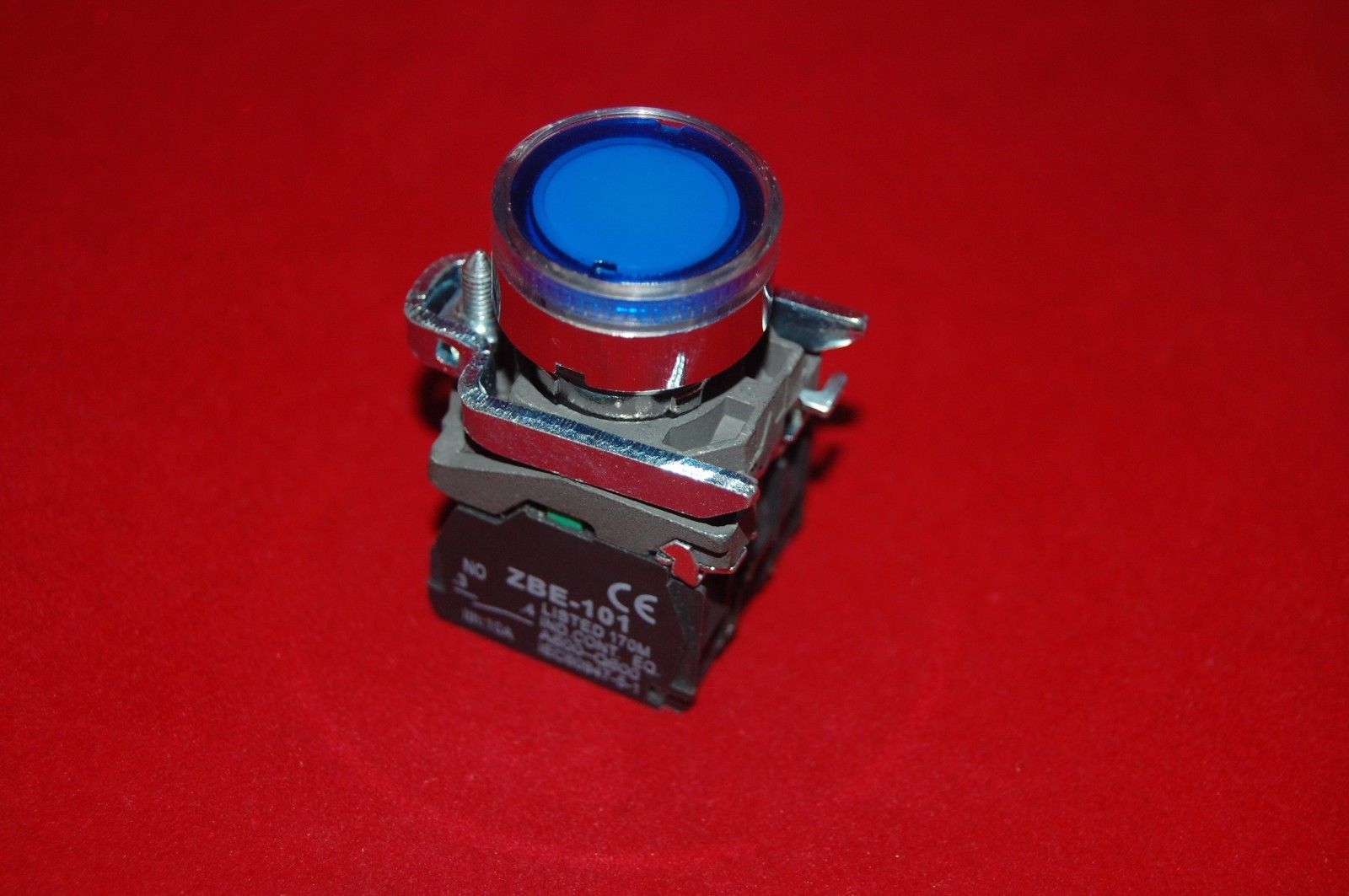 10PCS 22MM Blue Illuminated pushbuttons with flush push Fits XB4BW36B5 24V AC/DC