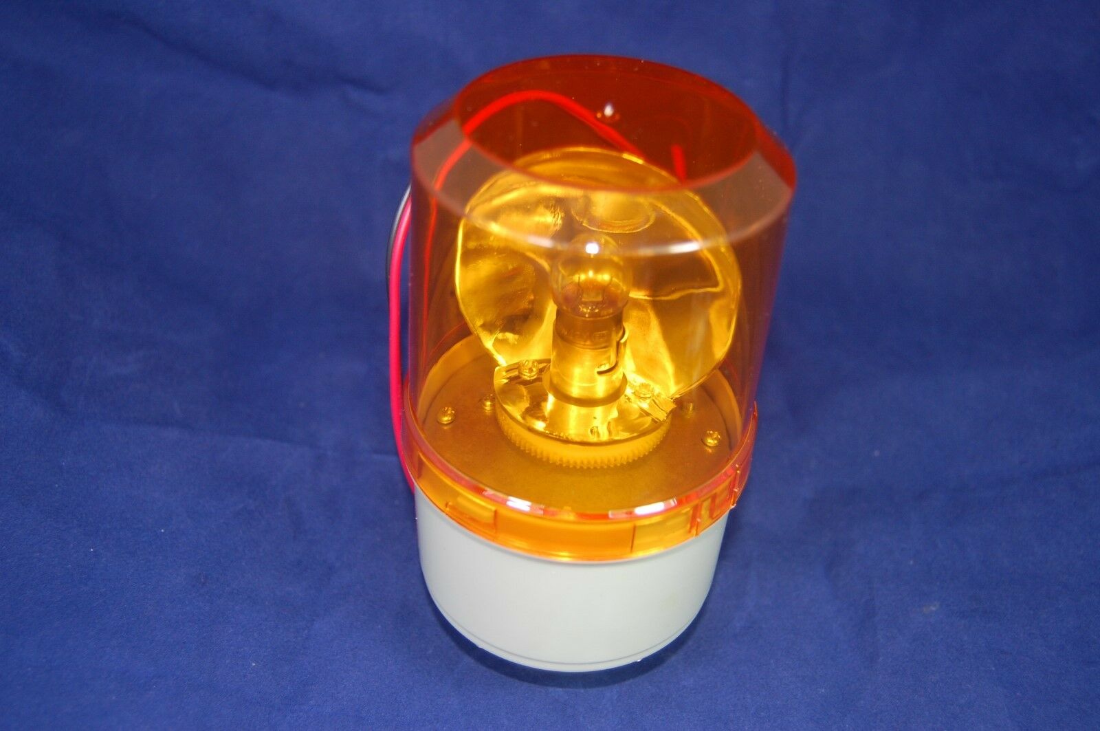 1pc  Bulb Revolving Warning light Φ80mm 90-130RPM Amber color 24V DC  IP45