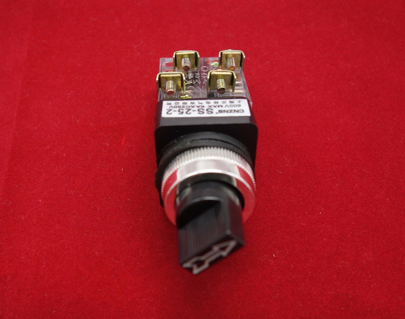 1PC Cutout 25mm 3 Position Maintained Select Switch SS 250V AC 6A 1NO/1NC 