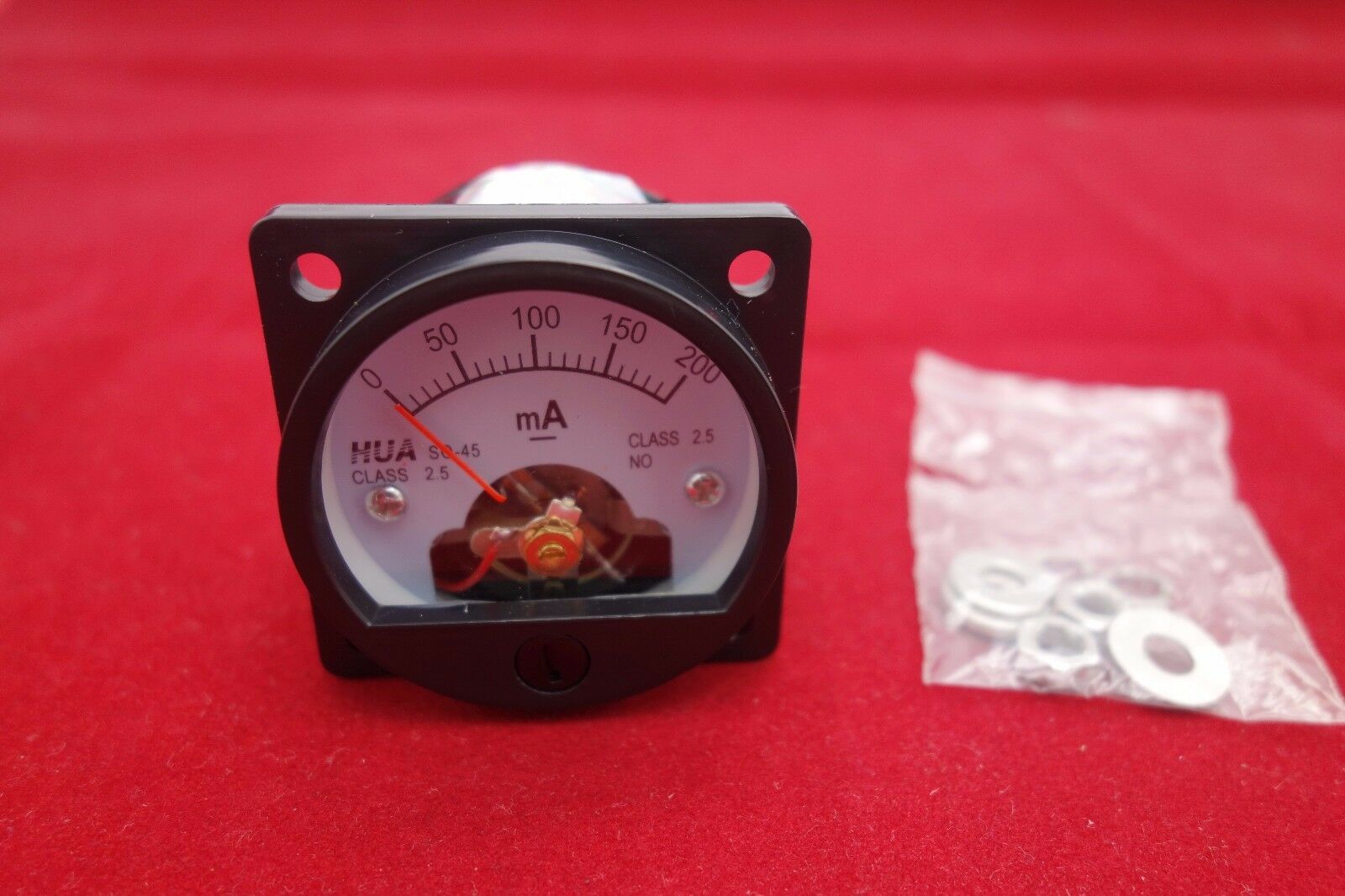 1PC DC 0-200MA Analog Ammeter Panel AMP Current Meter SO45 Cutout 45mm