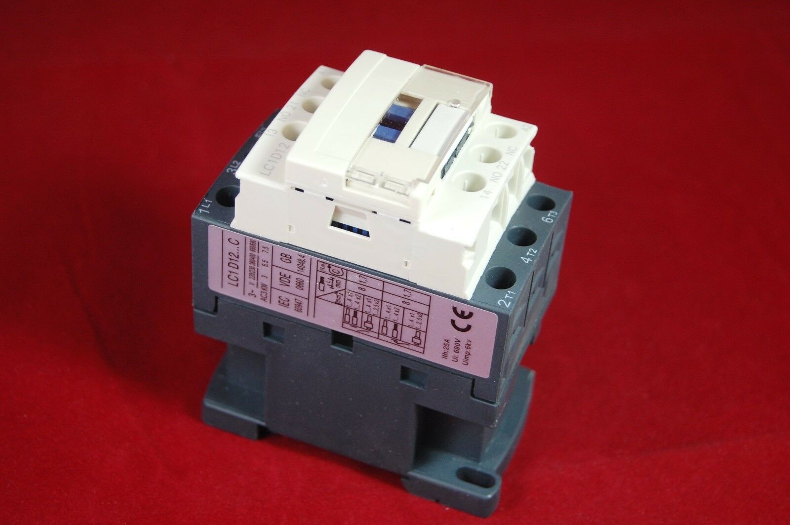 1pc New type FITS LC1D12E7 AC CONTACTOR 12A COIL 48V AC 50/60HZ