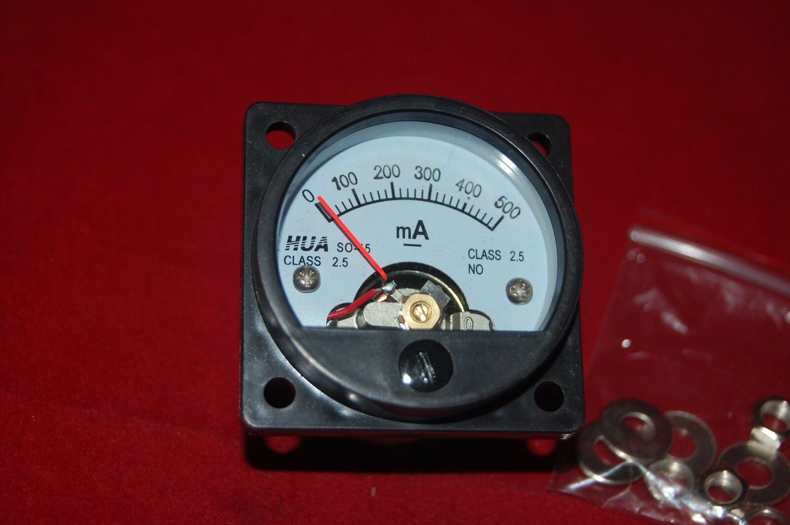 1PC DC 0-500MA Analog Ammeter Panel AMP Current Meter SO45 directly Connect