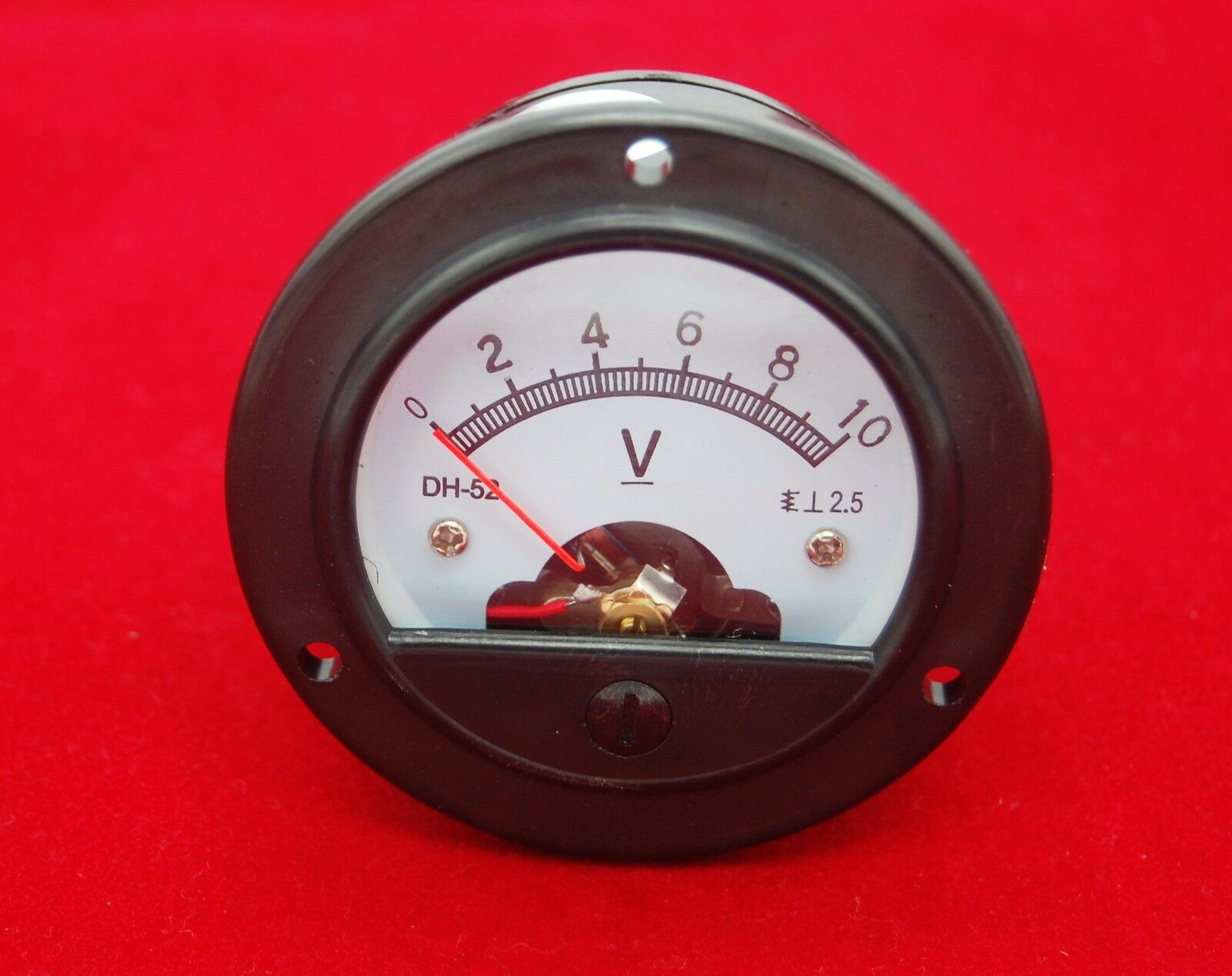 DC 0-10V Round  Analog Voltmeter Voltage panel meter Dia. 66.4mm DH52