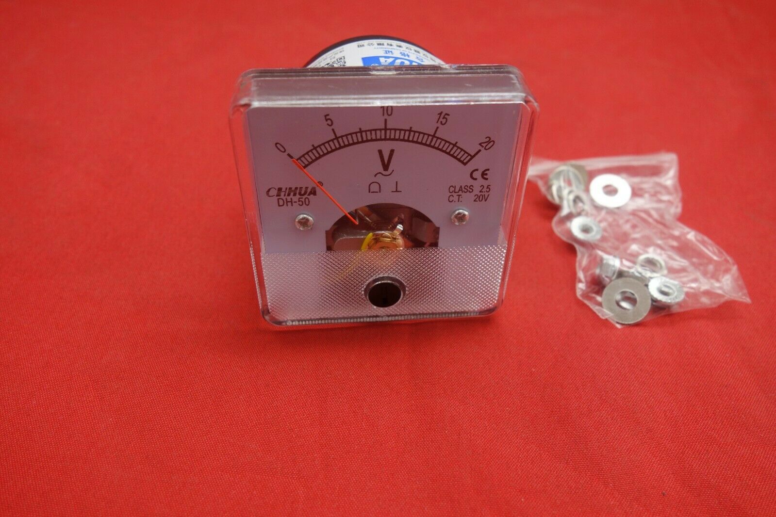 AC 0-20V Analog Voltmeter Analogue Voltage panel meter 50*50mm directly Connect
