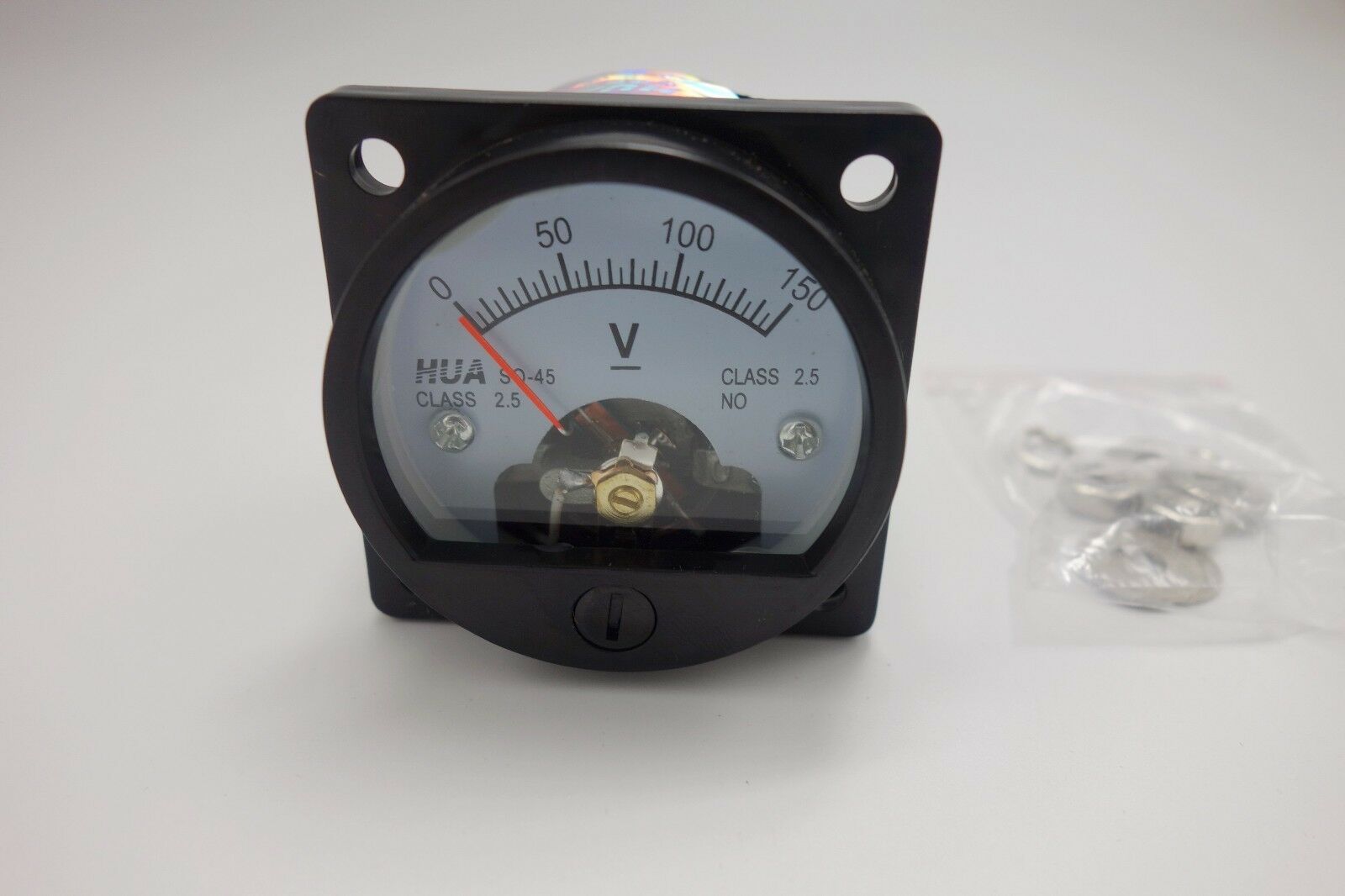 DC 0-150V Analog Voltmeter Analogue Voltage panel meter SO45 directly Connect