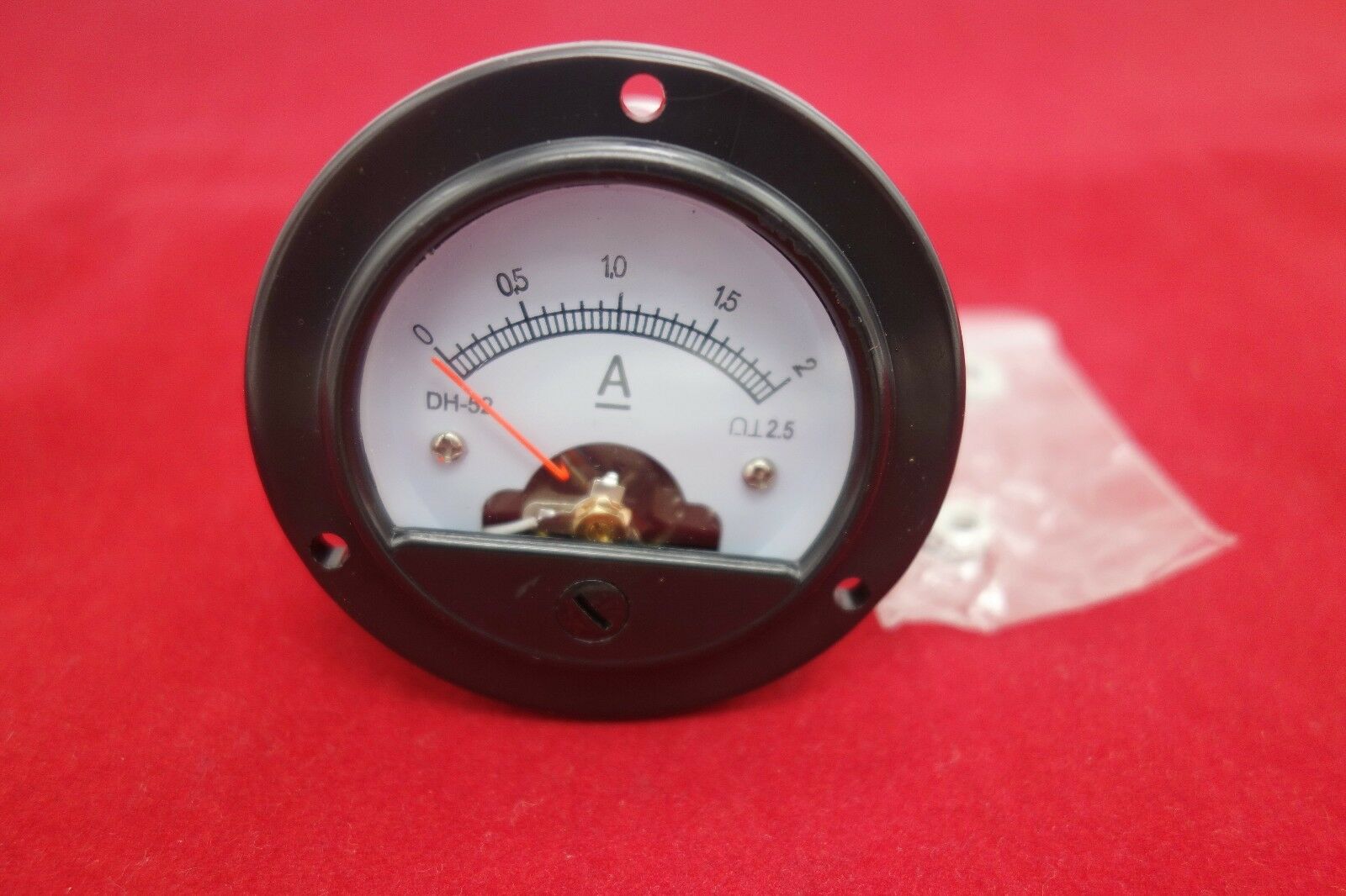 DC 0- 2A Round Analog Ammeter Panel Current Dia. 66.4mm DH52 direct connect