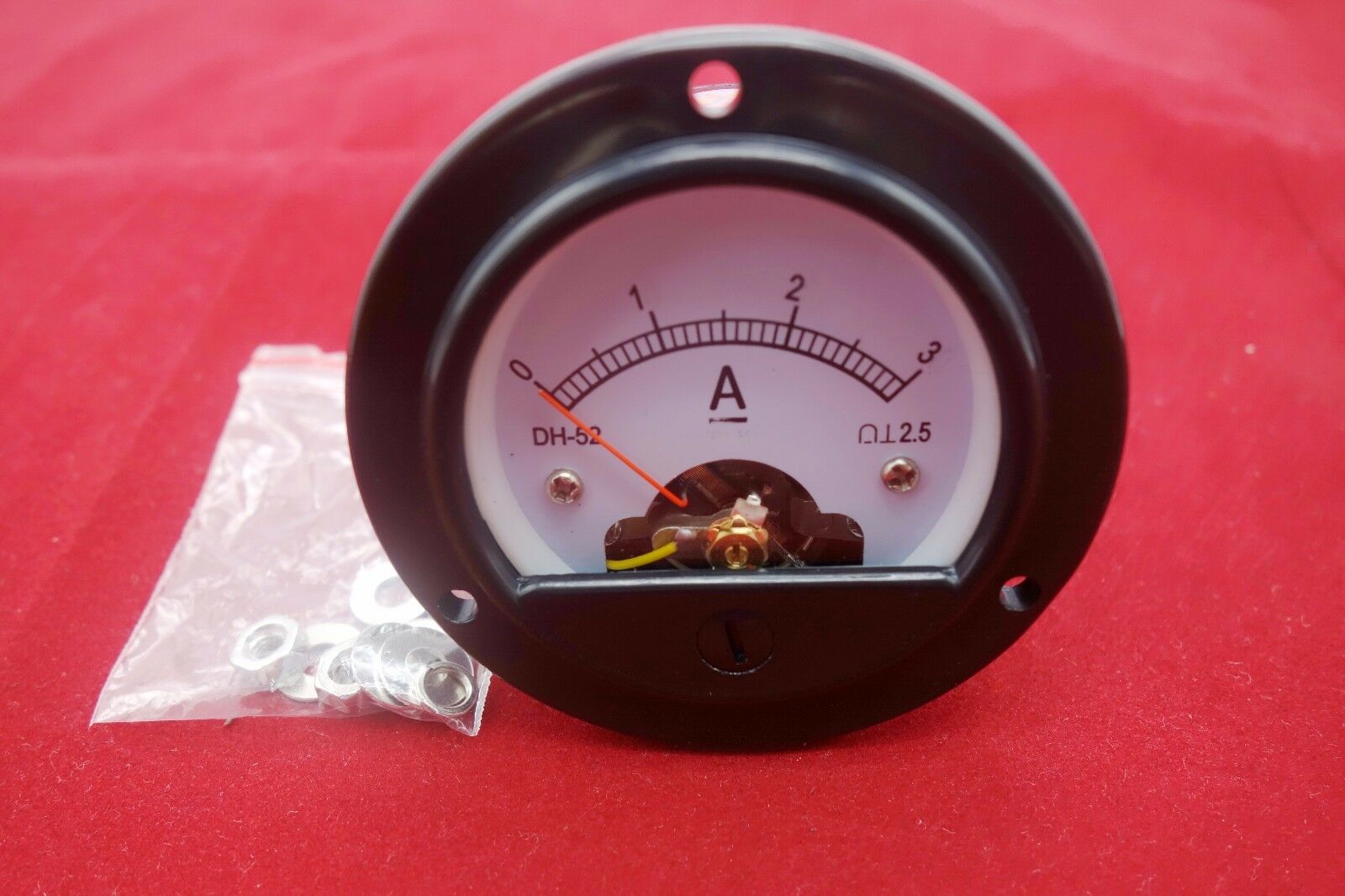 DC 0- 3A Round Analog Ammeter Panel Current Dia. 66.4mm DH52 direct connect