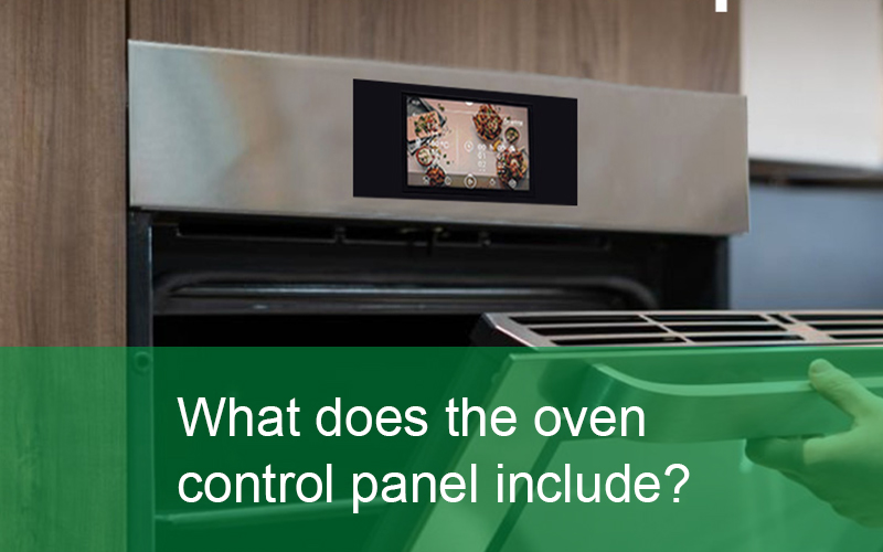 What does the oven control panel include?