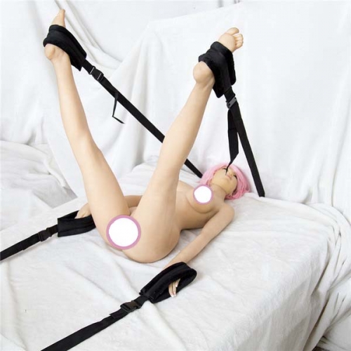 MOG Black plush tied hands leggings adjustable bed straps