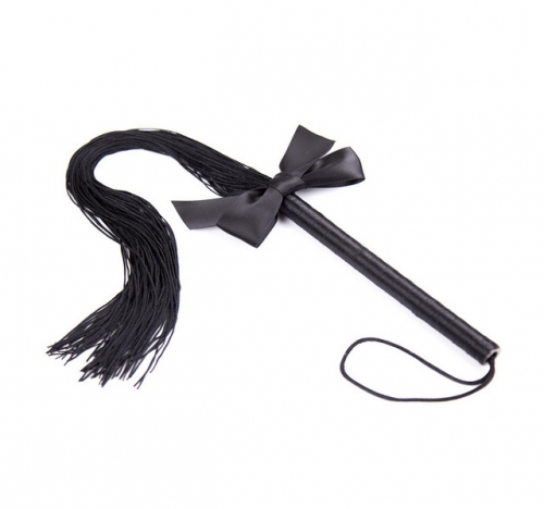 MOG New black silk bow string small whip
