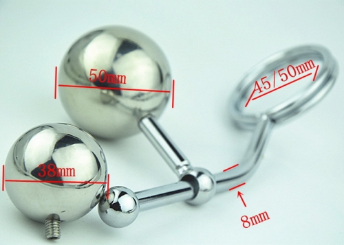 MOG Male metal anal plug stainless steel ball back