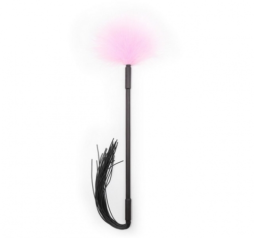 MOG Tail feather black silicone whisker whip