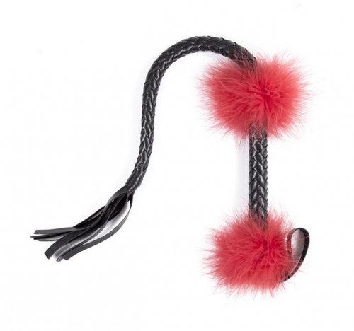 MOG Red plush leather whip