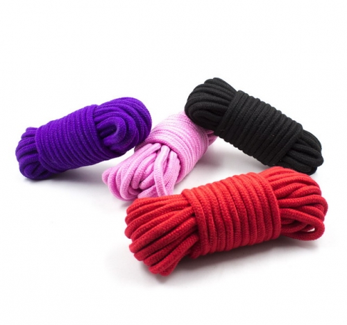 MOG Hands and feet body restrained thick cotton rope with metal head