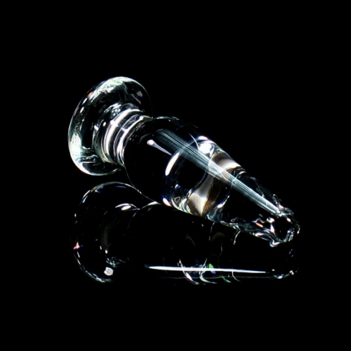 MOG Crystal glass transparent anal plug