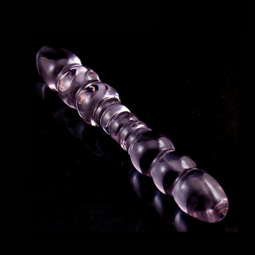 MOG Crystal glass pull beads anal plug