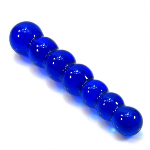 MOG Crystal glass pull beads massage stick anal plug